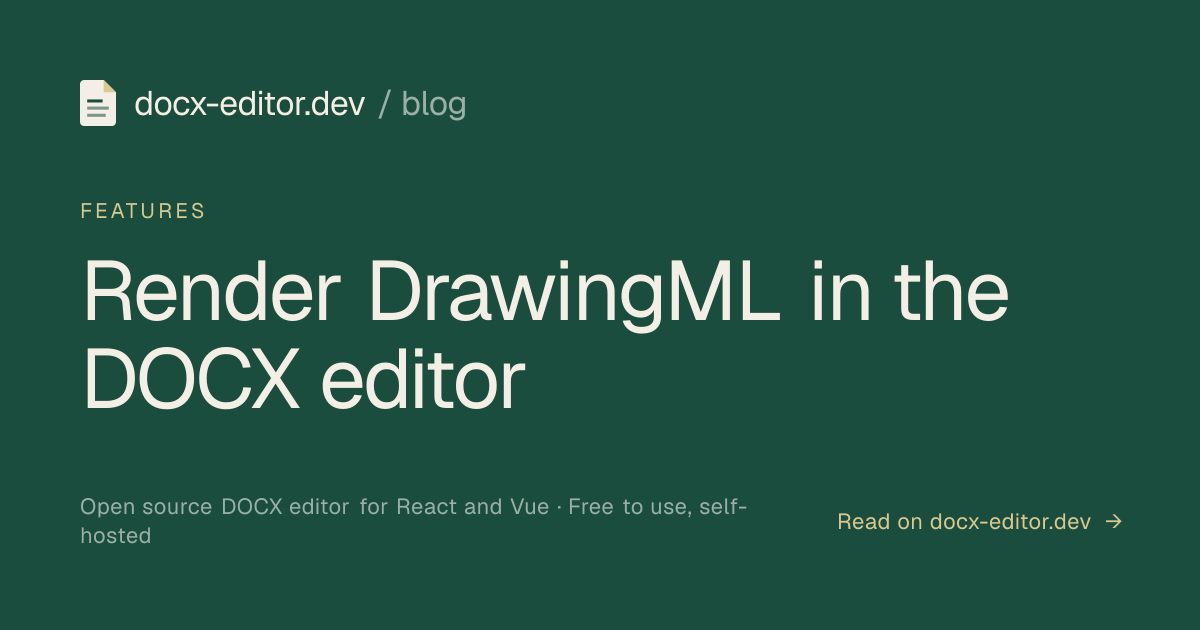 Render DrawingML in the DOCX editor